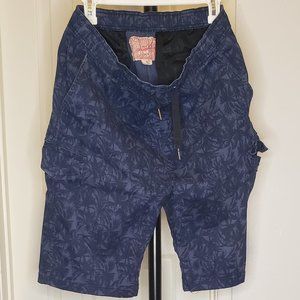 Men's Brooklyn Cloth Blue Palm Tree Print Shorts XL